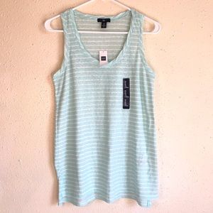 New Gap Striped Blue White Tank Top XS